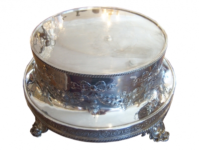 Late 19th C. Silver Cake Stand